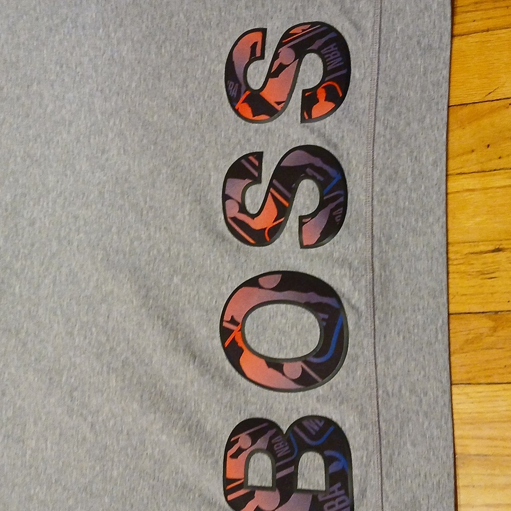 NBA Logo Hugo Boss Court Tri-Blend Pullover Hoodie - Heathered Gray NWOT - Picture 4 of 6